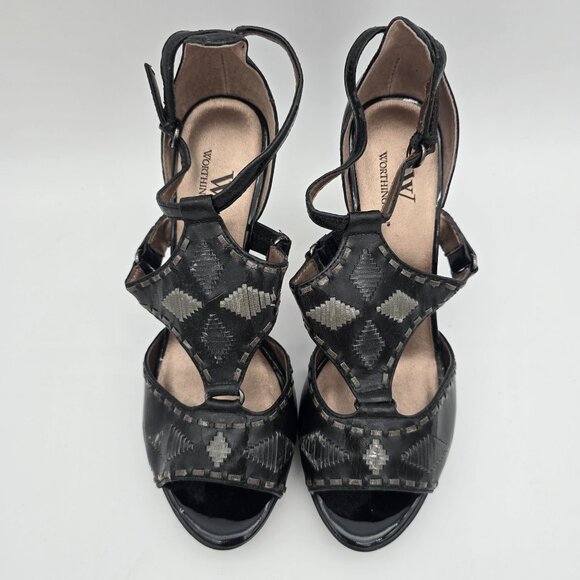 Worthington Lacy Ankle Strap Stiletto Heels Womens 7.5 - Picture 8 of 11